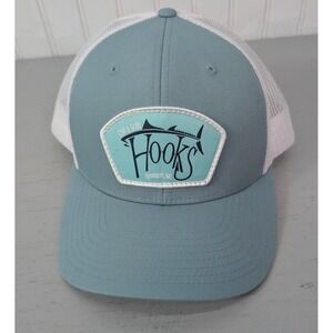 Hooks Chill & Grille Trucker Hat Mesh Back Blue White‎ Snapback Outdoors Dadcore